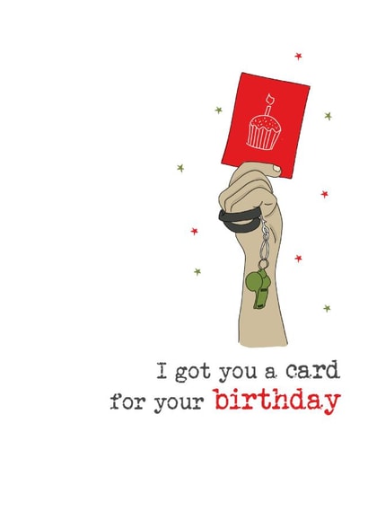 Football Birthday Card - Sport - Red Card created by Dandelion Stationery