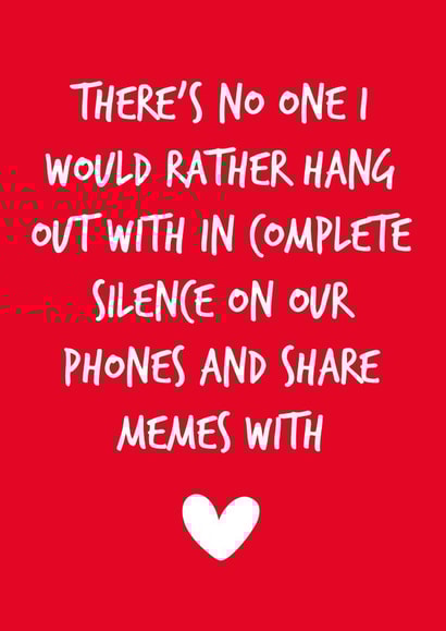 Funny Valentine's Day Card for Significant Other - On Our Phones created by Cards by Lee