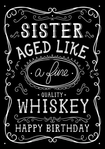 Funny Sister Jack Daniels Birthday Card created by  la la la     Designs