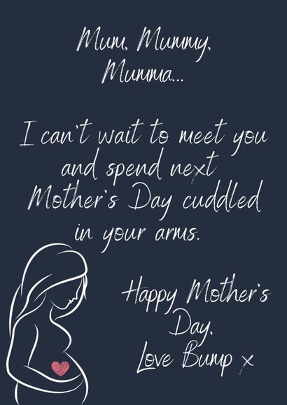 Mothers Day card from Bump - Pregnancy Card created by Beth