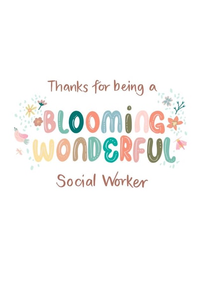 Thanks for being a blooming wonderful social worker created by Paperleaf Studios