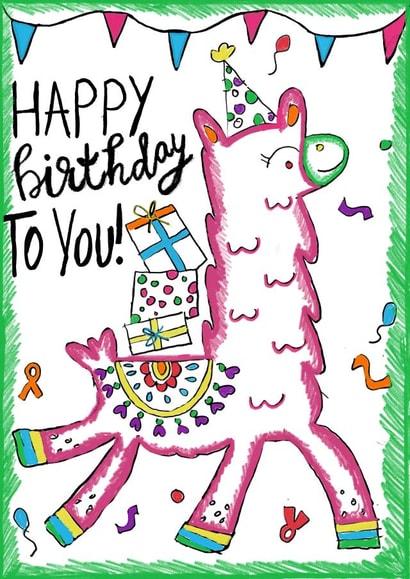 Happy Birthday To YOU! Lama Card created by WimCards
