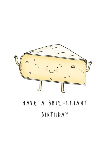 Cute Cheese Brie Birthday Card created by Elena Smith