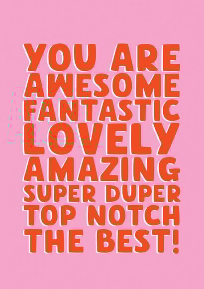 Cute Thank You Card -  'You Are The Best' - Appreciation created by Lucky Lemon Studio 