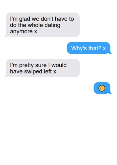 Funny Card For Partner You Met On Tinder. For Their Birthday Or Your Anniversary created by Laughable Letters