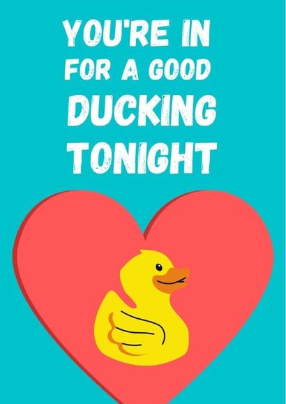 We all misspell - naughty valentines card - funny valentines card - duck card created by Rob Reid
