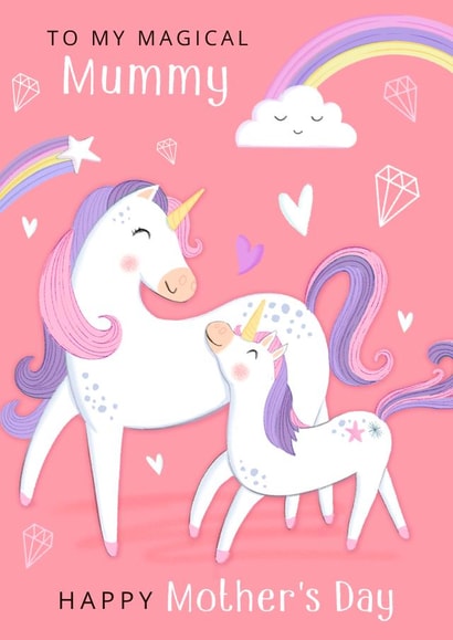Mother's Day - For Mum - Mummy - Unicorn Card created by Dalia Clark Design