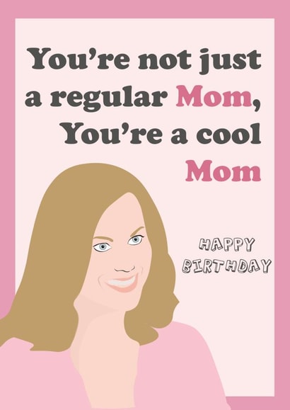 Funny birthday card for your friend or partner - Means Girls quote - Hilarious created by CP Sketches
