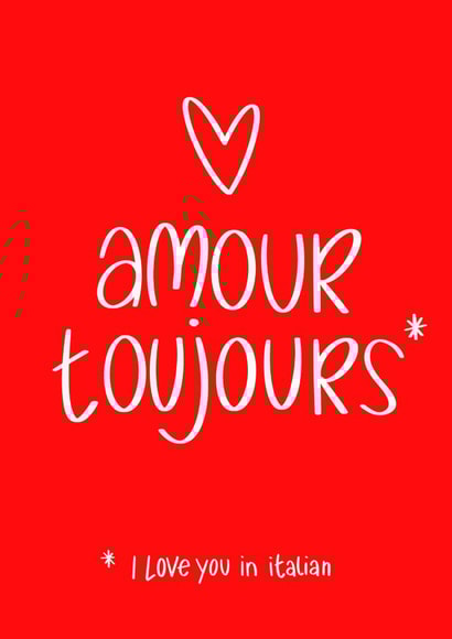 Funny Valentine's day card for your multilingual SO - language mix up created by Anita Parson Studio