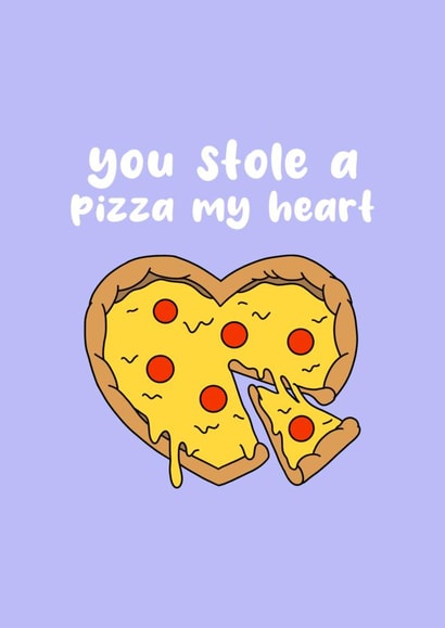 Pizza my heart valentines card created by Beth Ross