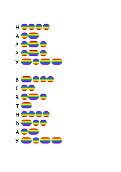 Happy Birthday in Morse created by Owen Rogers