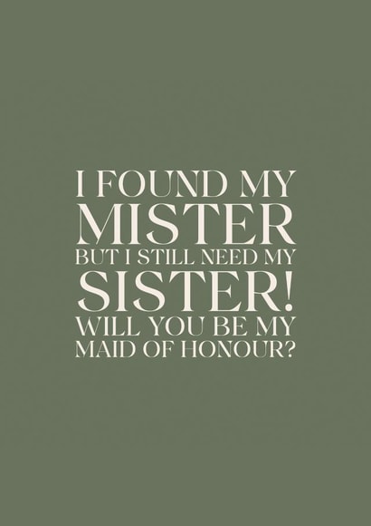 Cute Wedding Card - Will you be my Maid of Honour? created by Jamie Lindsay