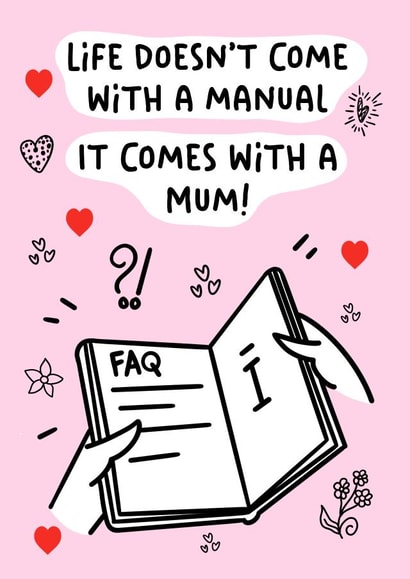 Cute Mother’s Day Card - Mum - Manual created by Jungle Beat Creations