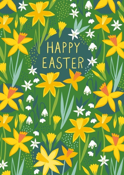 Cute Easter card - Daffodils created by Pablo and Pickle Studio