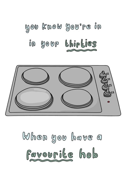 Funny birthday card for a friend in their thirties created by The Secret Sausage 