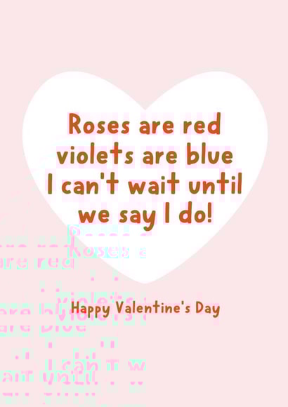 Valentine's card for Fiance created by Percy & Pearl