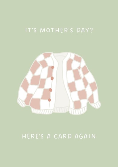 Cute Mother's Day Card For Mum - Cardigan - Here's A Card Again created by Sundiva Designs