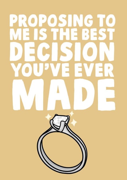 Cute Engagement Card - Propose - Best Decision Ever Made created by Studio Doodles