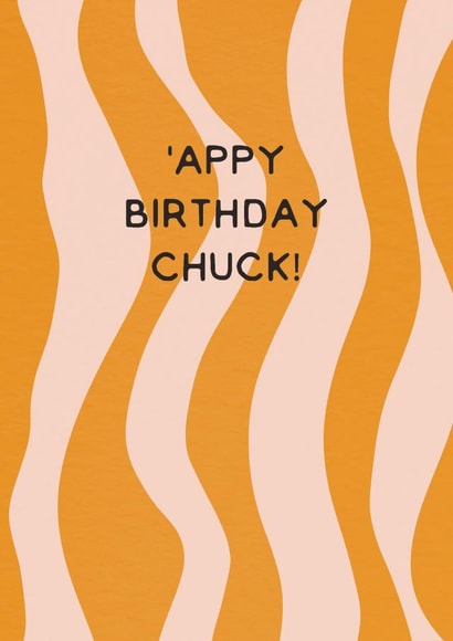 'Appy Birthday Chuck! Fun Northern Birthday Card created by Lucky Lemon Studio 