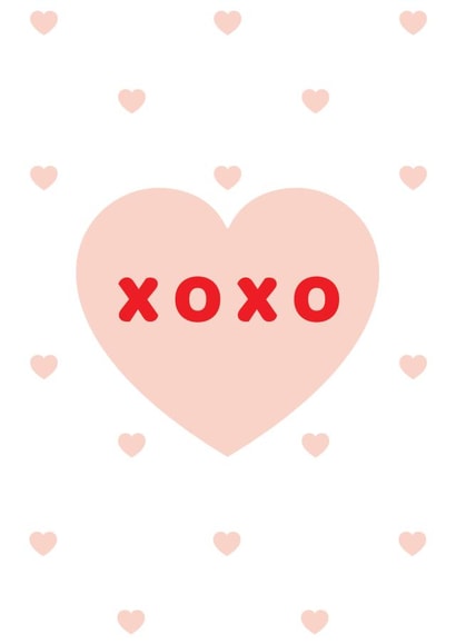 XOXO | Love | Valentine's Greeting Card created by @TheGrafixCat