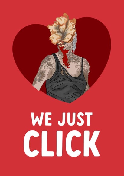 Funny Clicker Zombie Valentine's Day Card - We Just Click created by The Cake Thief