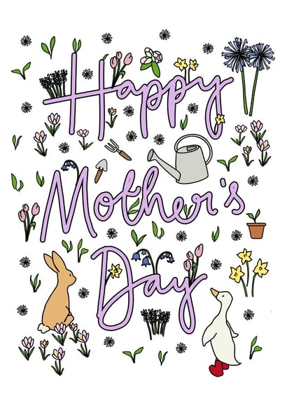 Happy Mother's Day to a wonderful mum - you've helped me to grow created by Kty.Illustrates
