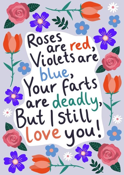 Cute Valentine’s Day card - Deadly Farts created by Chloe Cooper