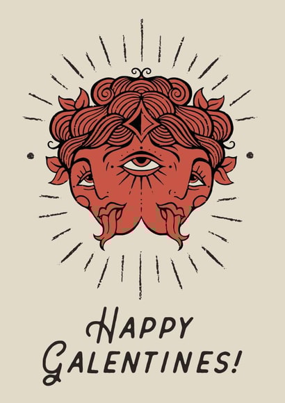 Tattoo Inspired Galentines Card For Your Baddie Gal created by Lavinia Roth