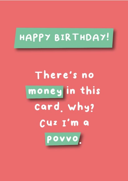 Happy Birthday - I'm a Povvo - Shabazsays - Funny created by Hartfelt Designs