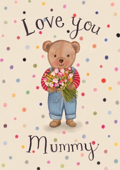 Cute Mother's Day Card - Mummy Bear created by Love Lucy Illustration