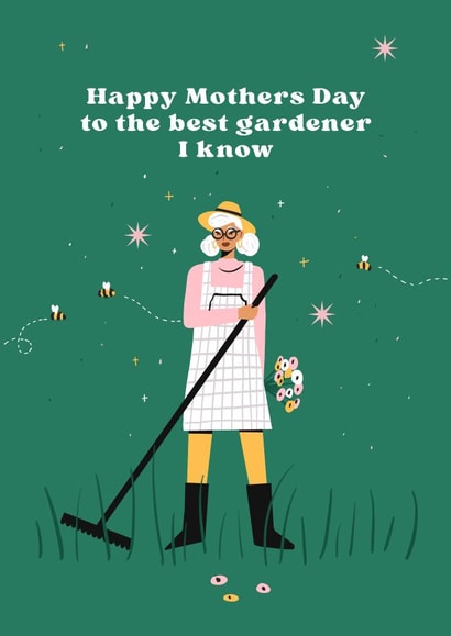 Cute Mothers Day Card - Garden Loving Mum created by Charly Clements