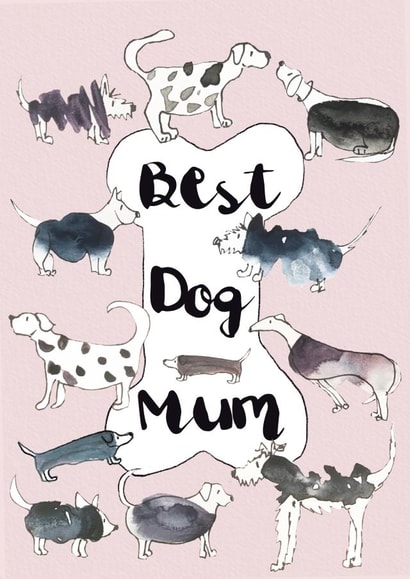 Sketch Art Dog Mother’s Day - Best Dog Mum created by Jo Scott Art