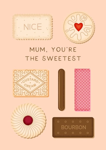 'Mum, You're The Sweetest' - Biscuits Mother's Day Card created by Studio Mads