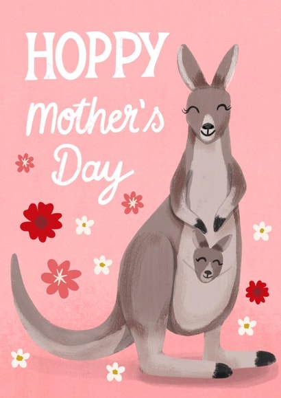 Cute Mother's Day card - Kangaroo Pun created by Silky Rose Design