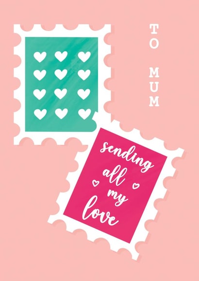 Sending Love | To Mum | Mother's Day Greeting Card created by @TheGrafixCat