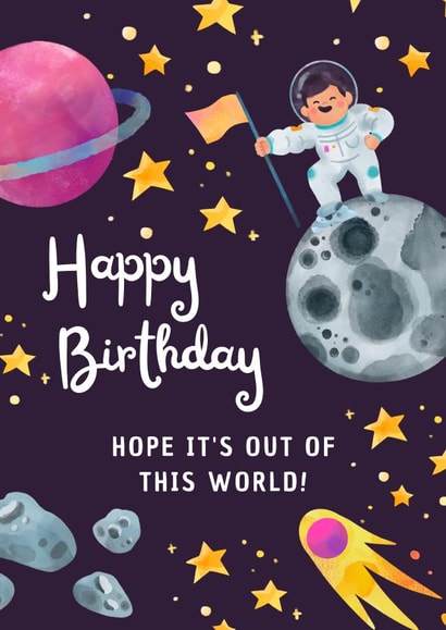 Out of this World! Space themed Birthday for a Special Astronaut created by Dara, Ceramic Scripture