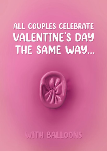 Balloon Knot Anal Sex Card – Hilariously Naughty Valentine's Day card created by Picardso