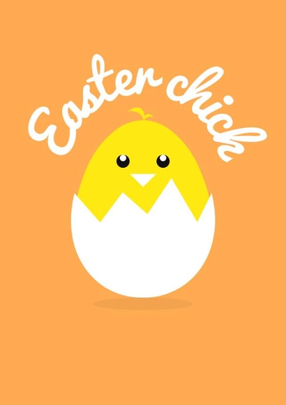 Cute Easter Card - Easter chick - Egg - Easter egg created by Hindlet Hideaway