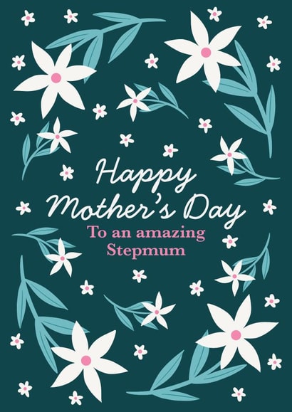 Cute daisy mother's day card for stepmum created by Kamiya Chirodian