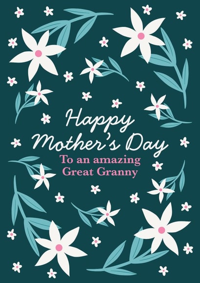 Cute daisy mother's day card - great granny created by Kamiya Chirodian