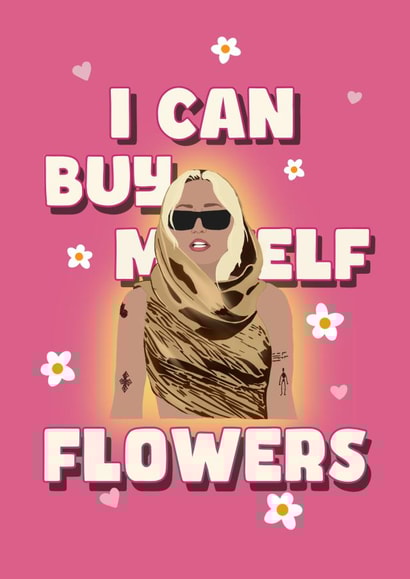 Miley Cyrus - Valentines / Galentines / Self Love card - fun current cute pink created by Greetings from Grieve