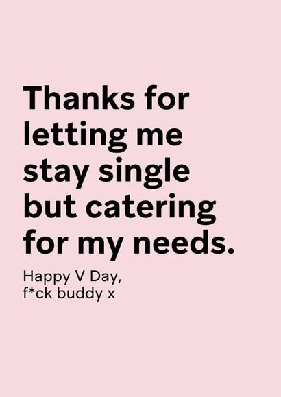 Funny Valentine's Card for Friends - Friends with benefits - Happy V Day created by Thursday