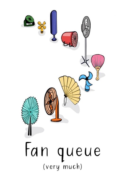 Fan queue (very much) thank you card created by Maddy Bennett