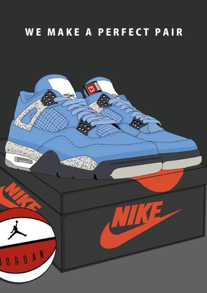 Sneaker lover card from significant other. created by Designed by Jess