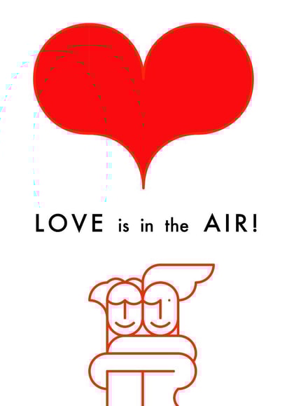 Valentine's Day Card - anniversary - Love - geometry design - Wedding created by Yijing Li