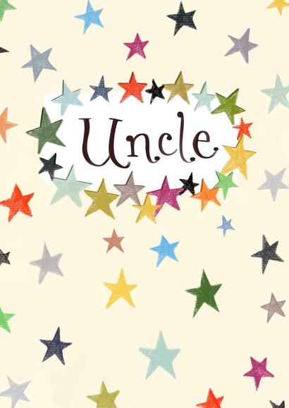 Cute Birthday Card - Star - Uncle created by Love Lucy Illustration