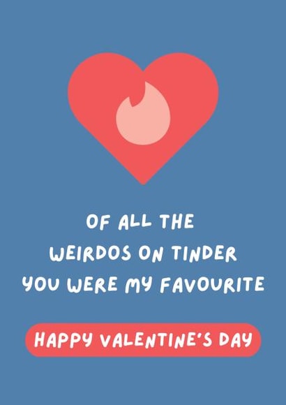 Funny Valentine's Day Card - Tinder - Dating Apps | thortful
