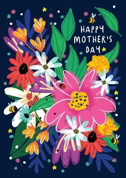 Pretty Mother's Day Card - Flowers - Floral created by NICHOLA COWDERY ILLUSTRATIONS