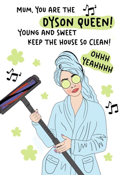 Mum dyson ABBA card created by Jungle Beat Creations