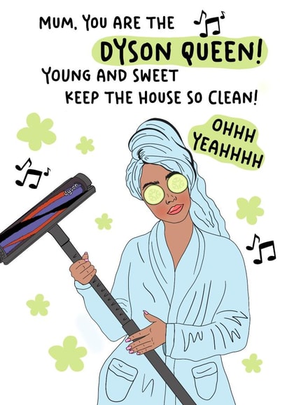Mum dyson card created by Jungle Beat Creations